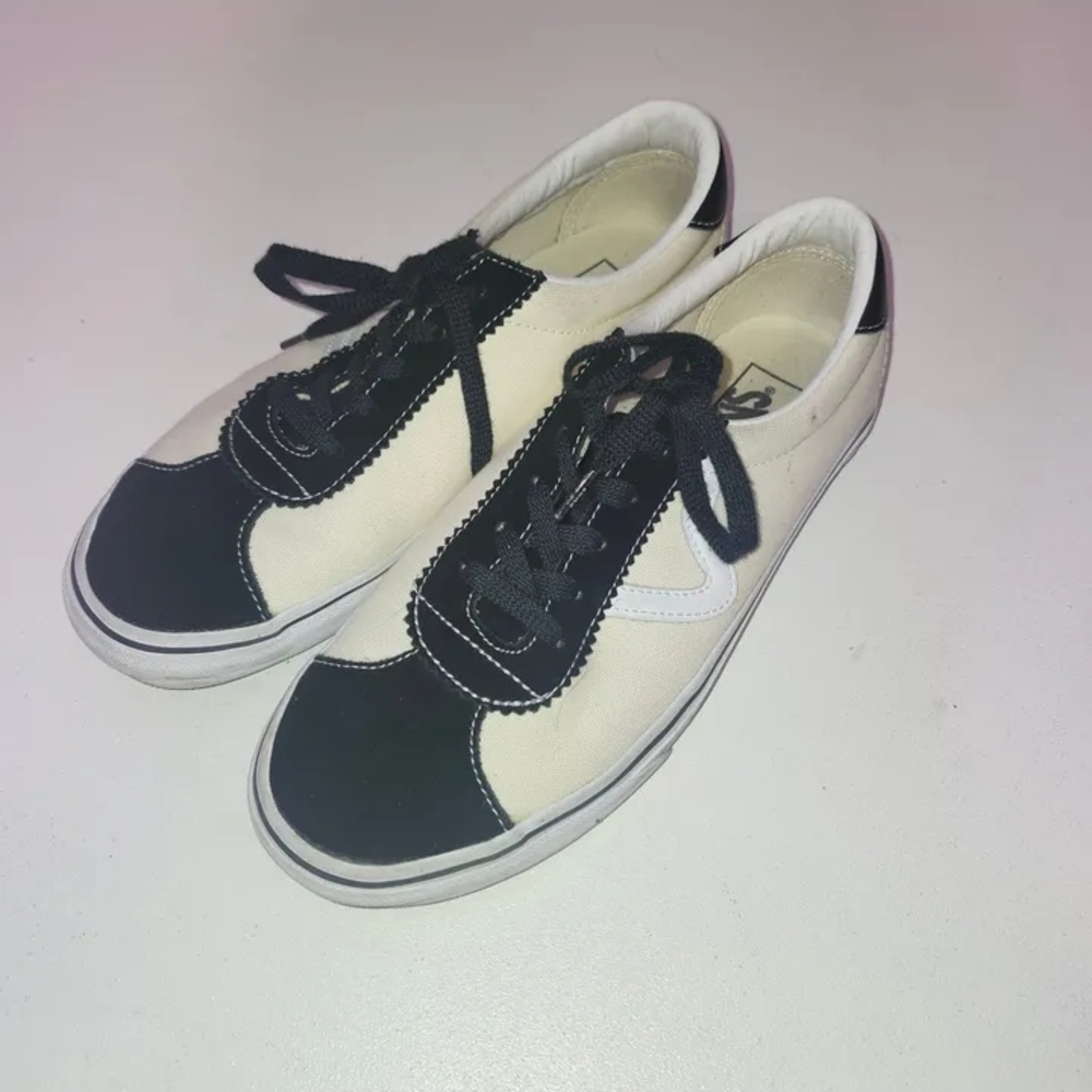 Vans Two-Tone Black and Cream Sneakers